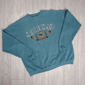 Vintage Hanes Activewear Men’s XL Blue South Padre Island Sailing Texas Sweater